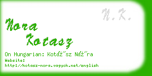 nora kotasz business card